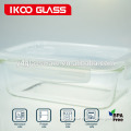 Square Microwavable Transparent Glass Crisper 3 IN1